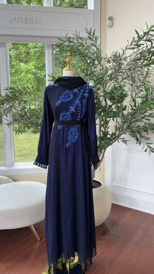Blue Pearl Abaya