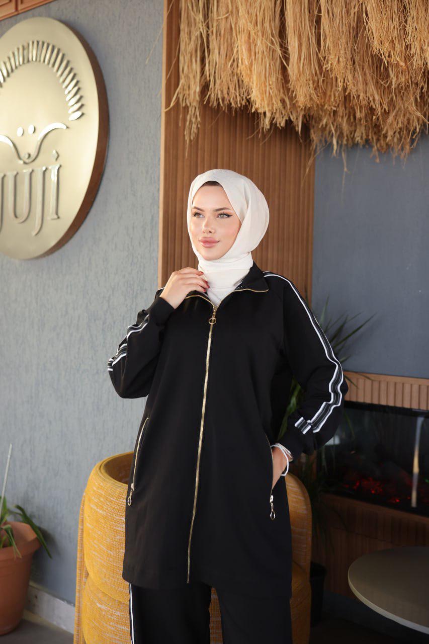 Elegant Two Piece Zipper Comfort Modest Wear
