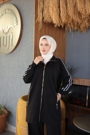Elegant Two Piece Zipper Comfort Modest Wear