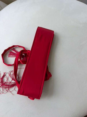 Red Satin Cashmere Belt