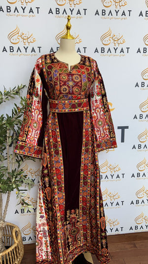 Velvet Traditional Palestinian Thobe /A