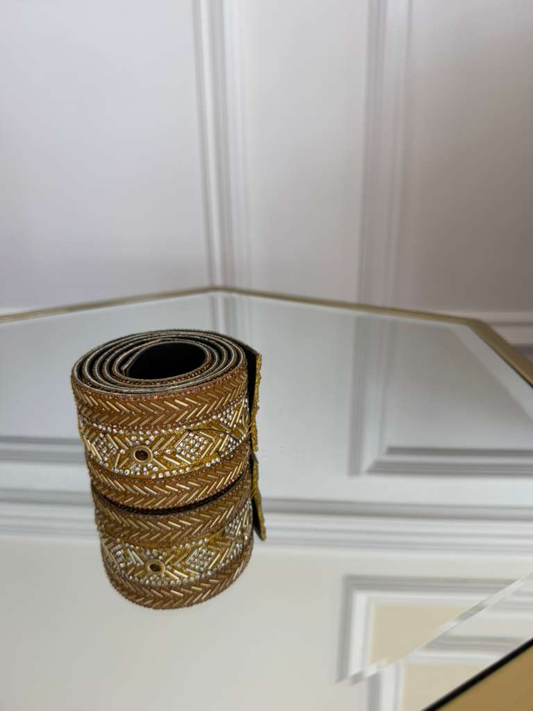 Golden Beaded Sabal Kharaz Belt/ 2