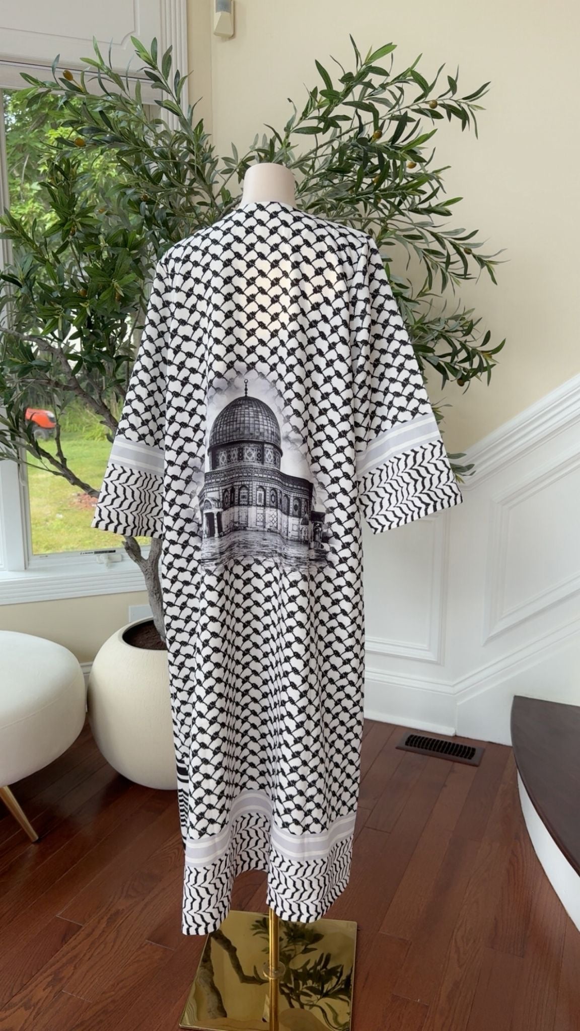 Kuffieya Designed Cardigan Abaya