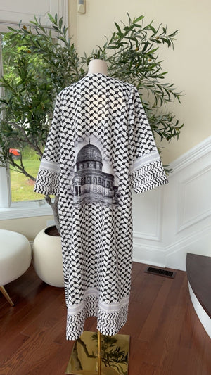 Kuffieya Designed Cardigan Abaya
