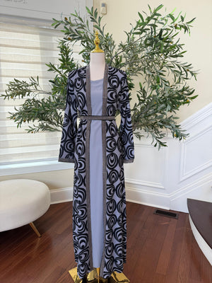 Midnight Marble Two-Piece Abaya