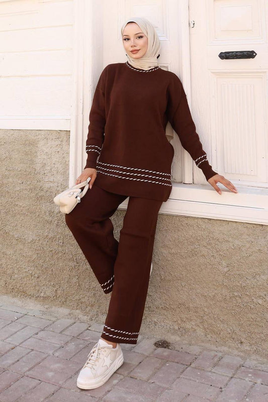 Elegant Two Piece Crewneck Set #6151
