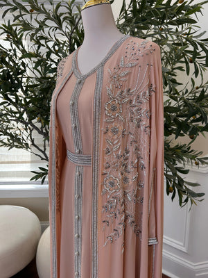 Peach Floral Royale Kuftan