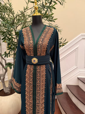 Golden Emerald Royale Kuftan