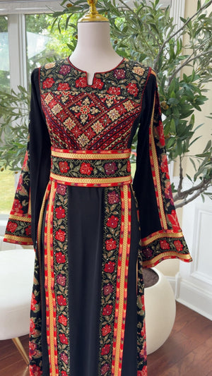 Embroidery Tatreez Black Thobe