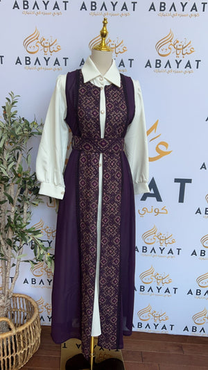 Elegant Purple Tatreez Dress