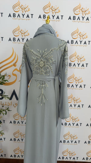 Elegant Baby Blue Abaya