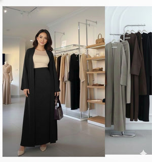 Modest Fashion Skirt & Cardigan Set