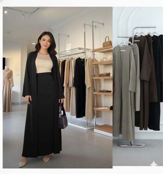 Modest Fashion Skirt & Cardigan Set