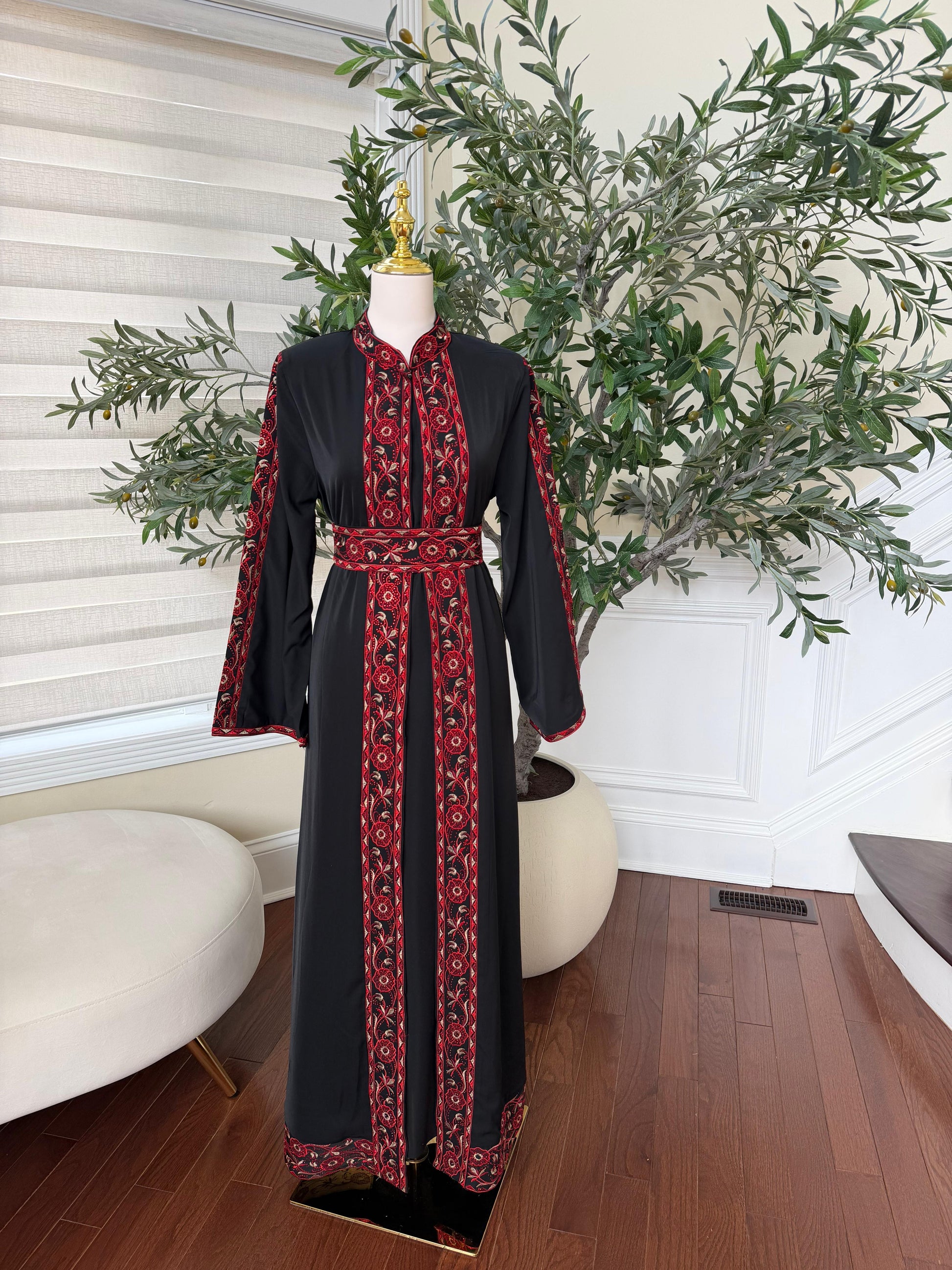 Black Embroidery Tatreez Heritage Thobe