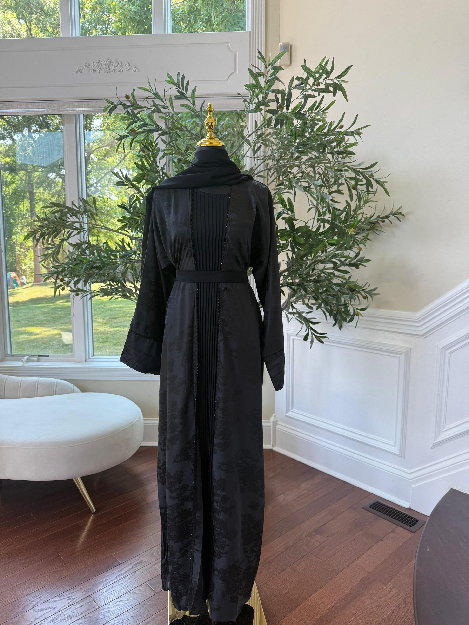 Midnight Floral Twilight Abaya