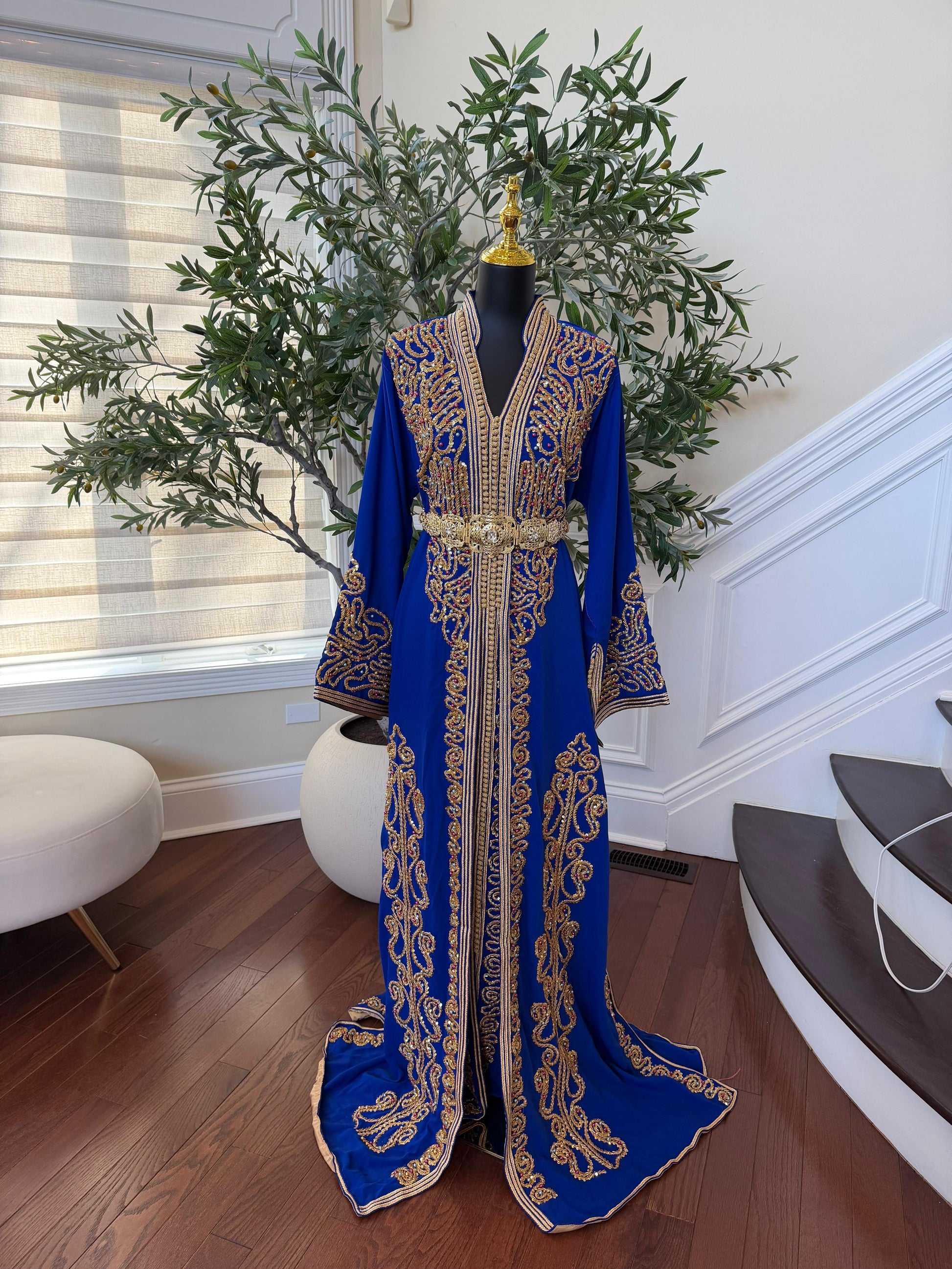 Blue Royale Beaded Kuftan