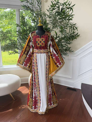 White Embroidery Tatreez Elegance Thobe