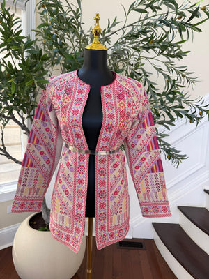 Pink Embroidery Tatreez Jacket