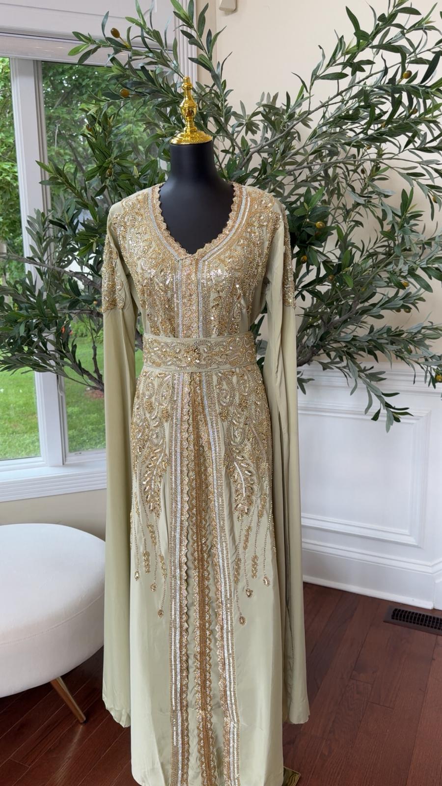 Sage Royale Golden Detailing Kuftan