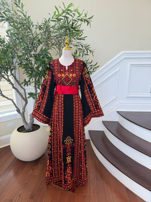Embroidery Tatreez Bloom Red Thobe