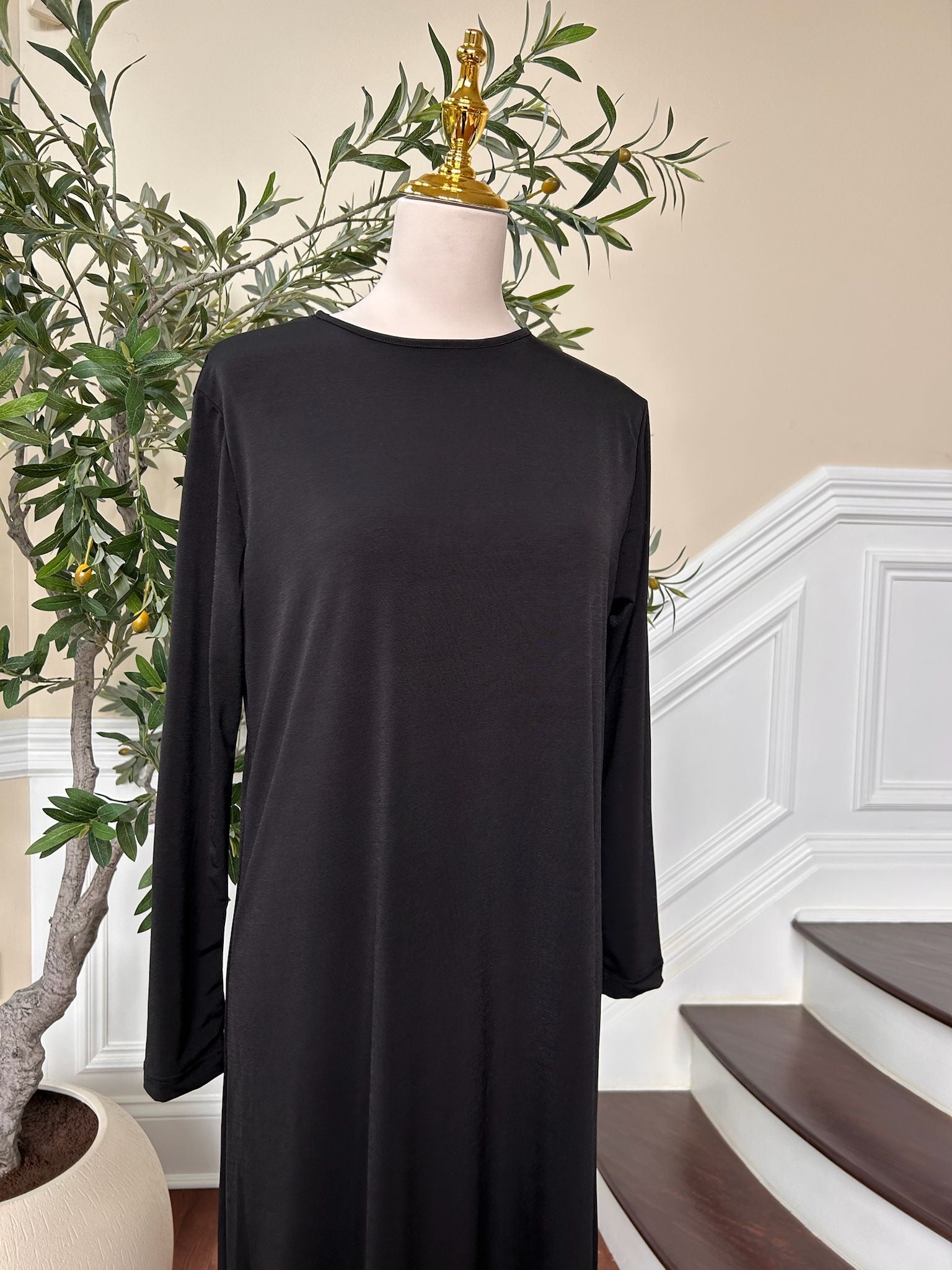 Black under piece dress