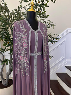 Liliac Charm Floral Kuftan