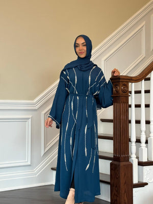 The Blue Elegance Abaya #35890