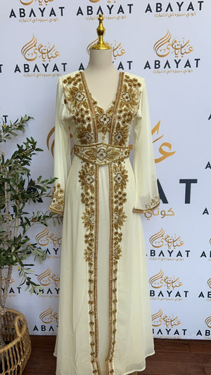 Golden Luxury White Kuftan