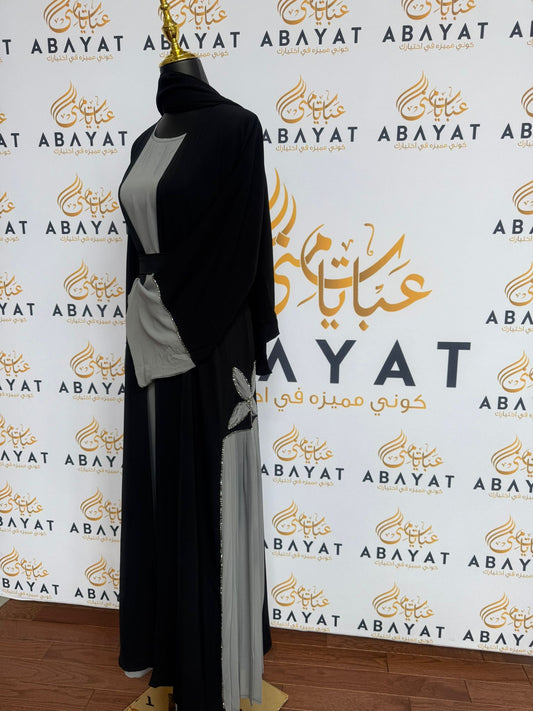 Elegant Grey Abaya Dress