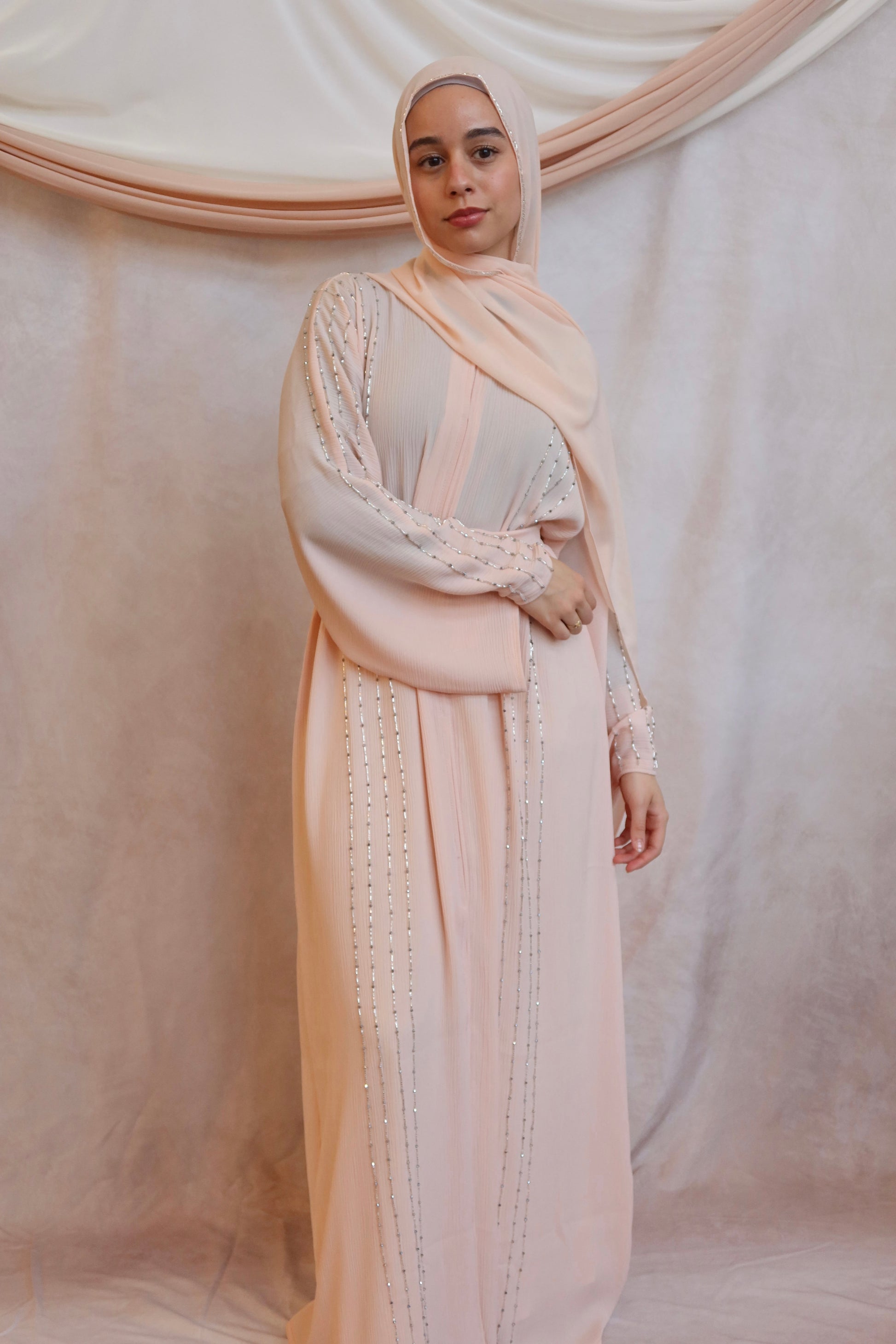 Peach Harmony Abaya