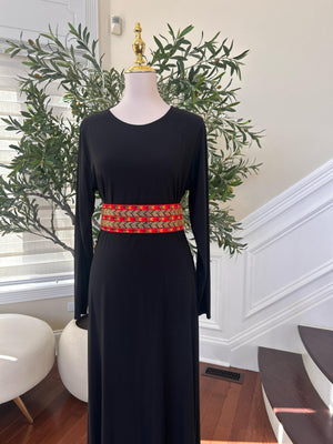 Gold Sabal Kharaz Tatreez Thobe Belt