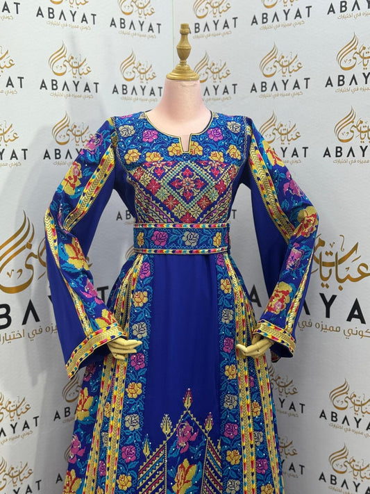 Blue Tatreez Thobe 243