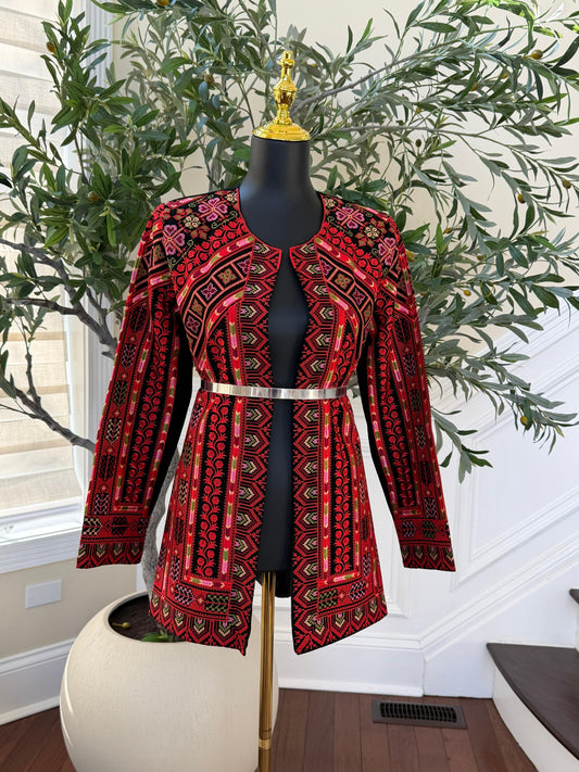 Red Royale Tatreez Heritage Jacket
