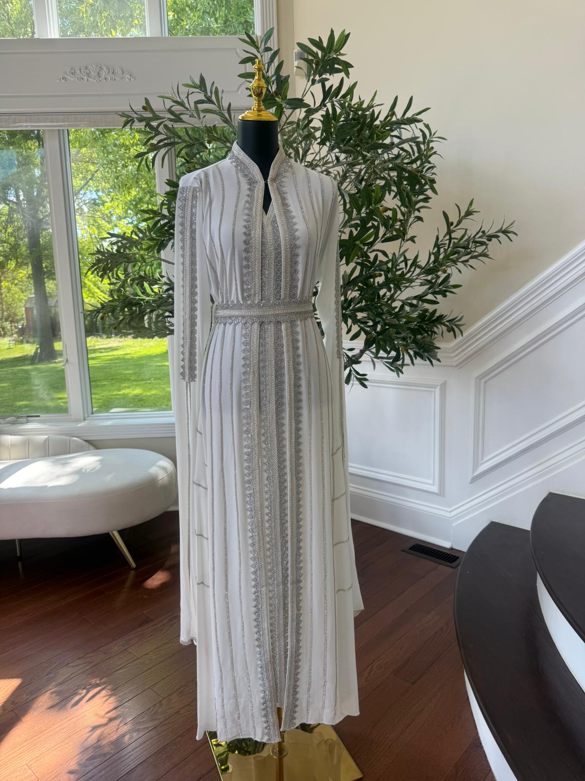 Luxury White Kuftan