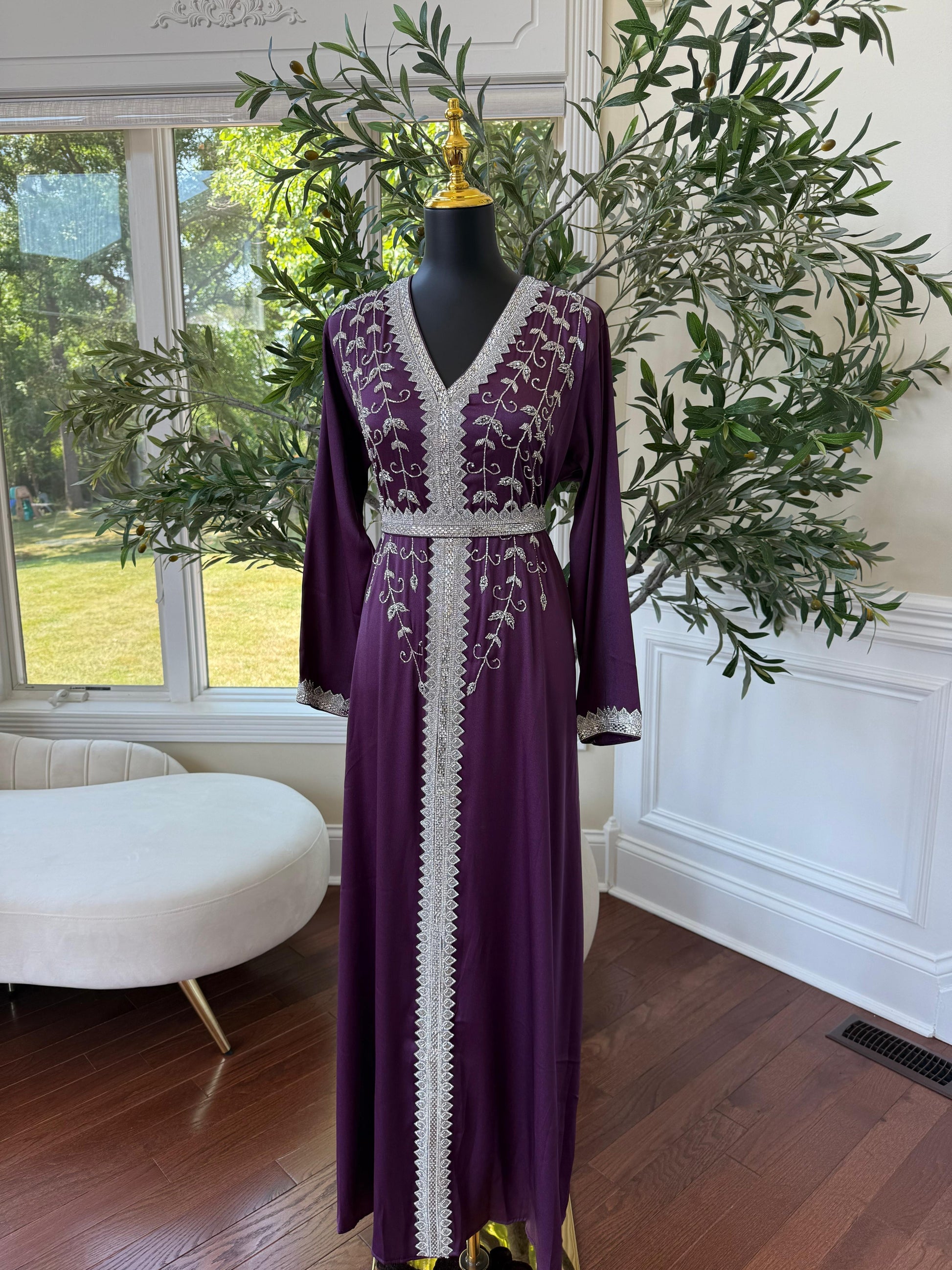 Elegant Purple Kuftan