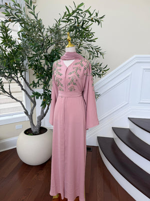 Pink Rose Elegance Abaya