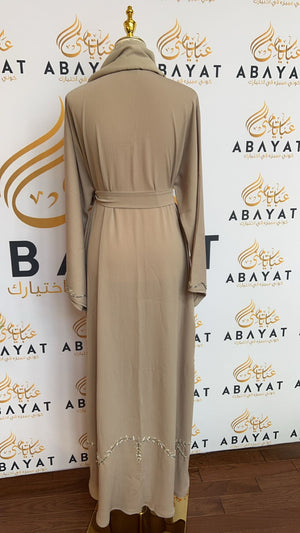 Light Beige Elegant Abaya