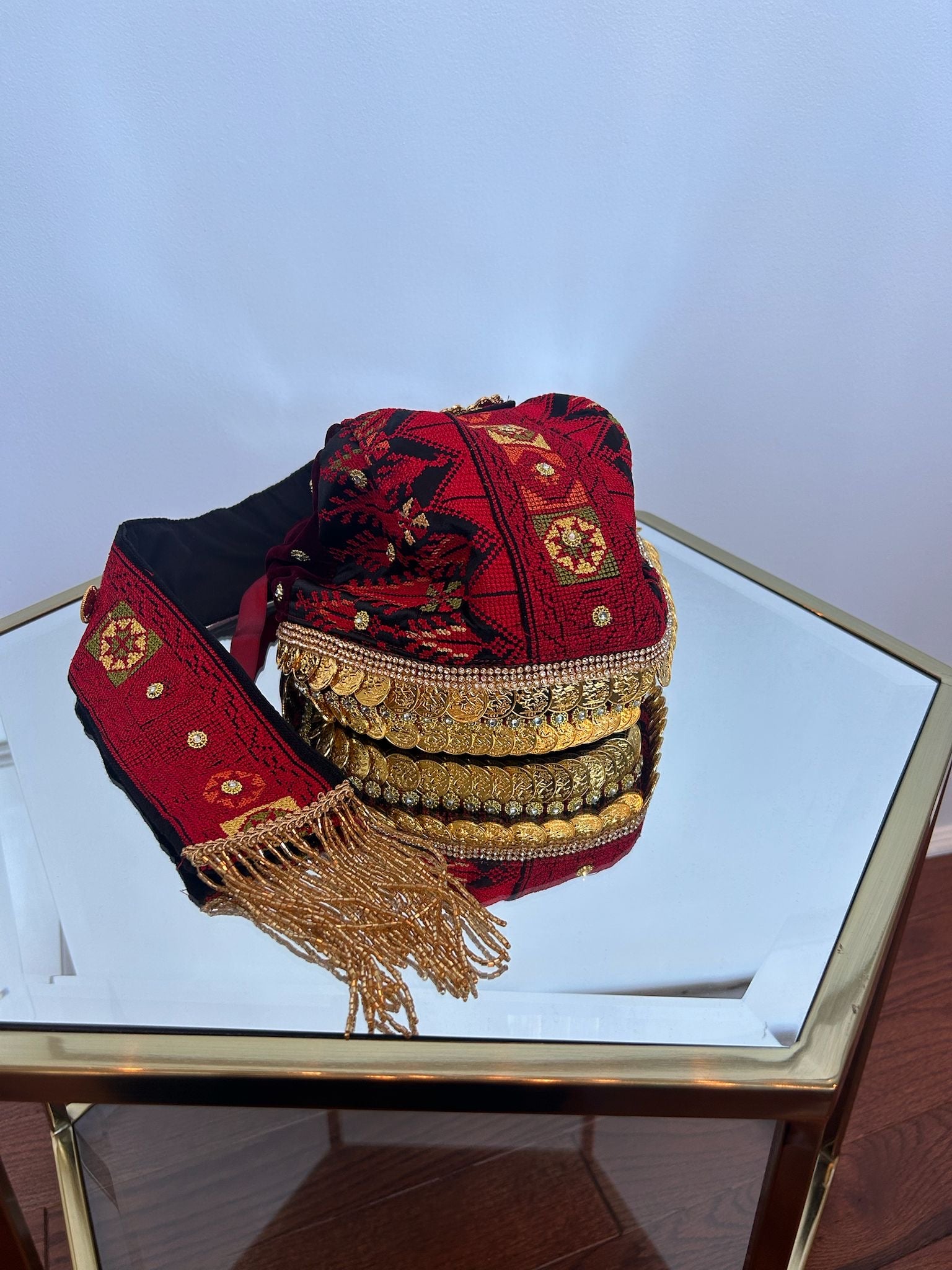 Coin Embroidery Tatreez Head Piece