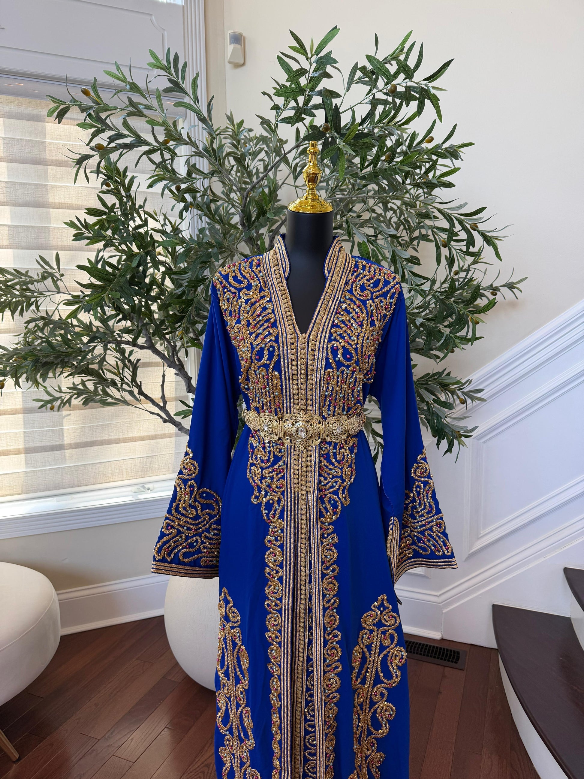 Blue Royale Beaded Kuftan