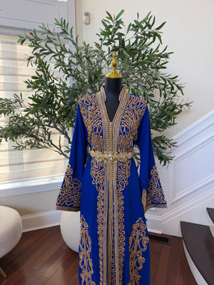 Blue Royale Beaded Kuftan