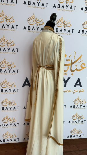 The White And Gold Kuftan of Elegance #8097693