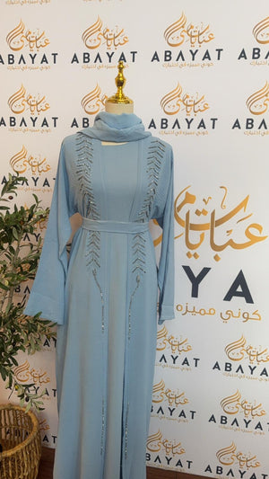 Charming Baby Blue Abaya