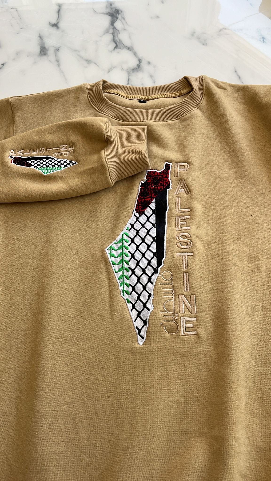 Palestine Tatreez Crewneck