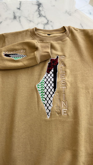 Palestine Tatreez Crewneck