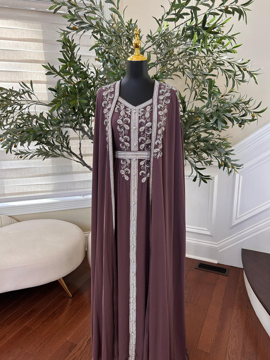 Purple Beaded Stone Kuftan