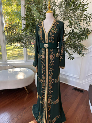 Green Vine Majestic Golden Kuftan