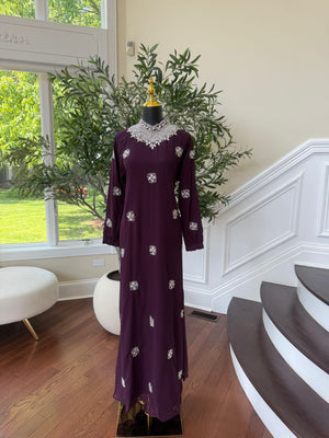 Blackberry Glimmer Maxi Dress