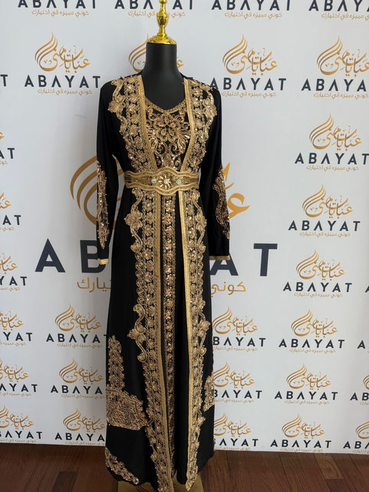 Golden Black Kuftan