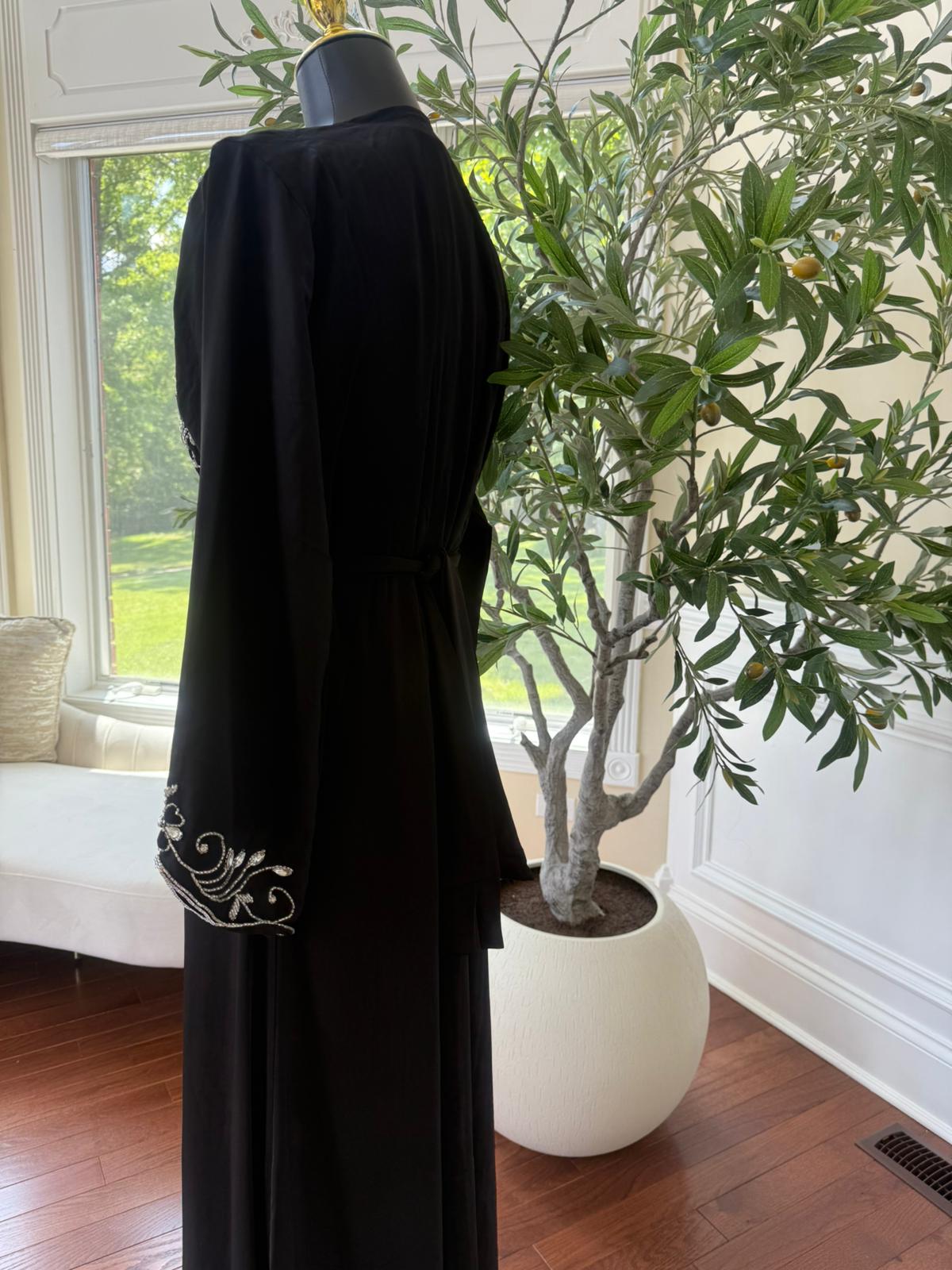 Black Two Piece Abaya Kuftan
