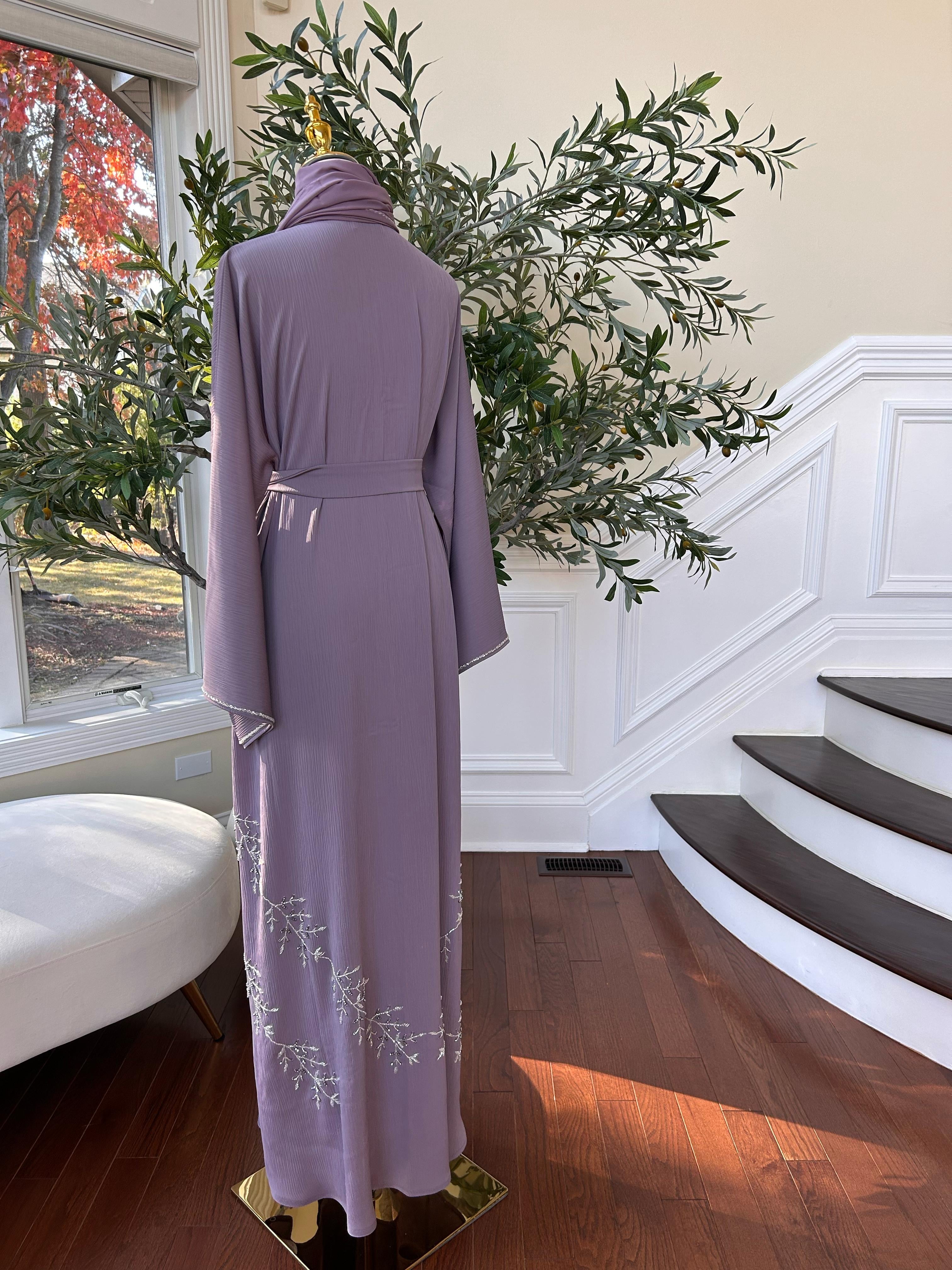 Lavender Charm Luxe Abaya